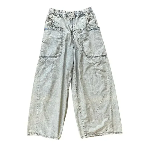 We the Free Shibuya Pull On Wide Leg Slouchy Smock Waist Jeans Size S Baggy Boho - Picture 5 of 8